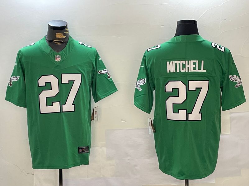 Men Philadelphia Eagles #27 Mitchell Green Throwback 2024 Nike Vapor Limited NFL Jersey style 1->philadelphia eagles->NFL Jersey